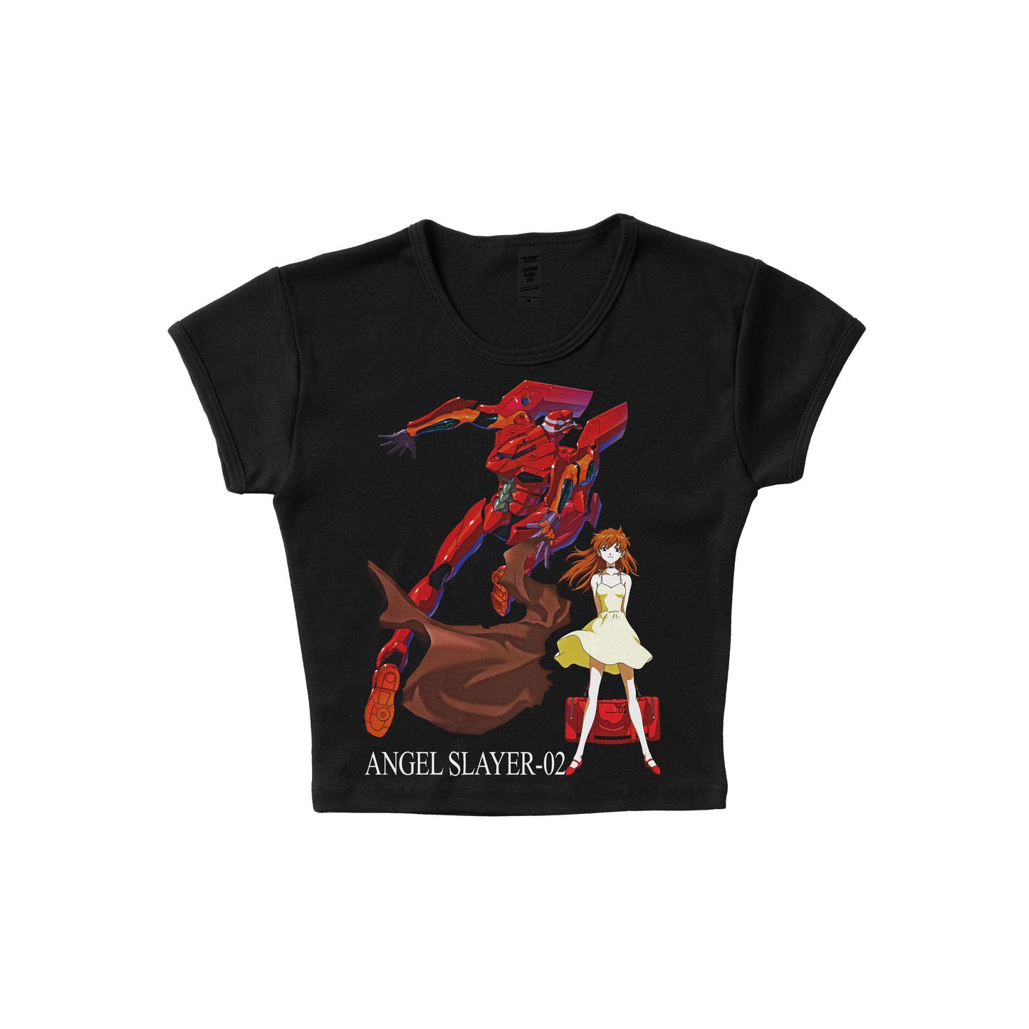 The Angel Slayer-02 Neon Genesis Evangelion - LAA Baby Rib Short Sleeve Raglan