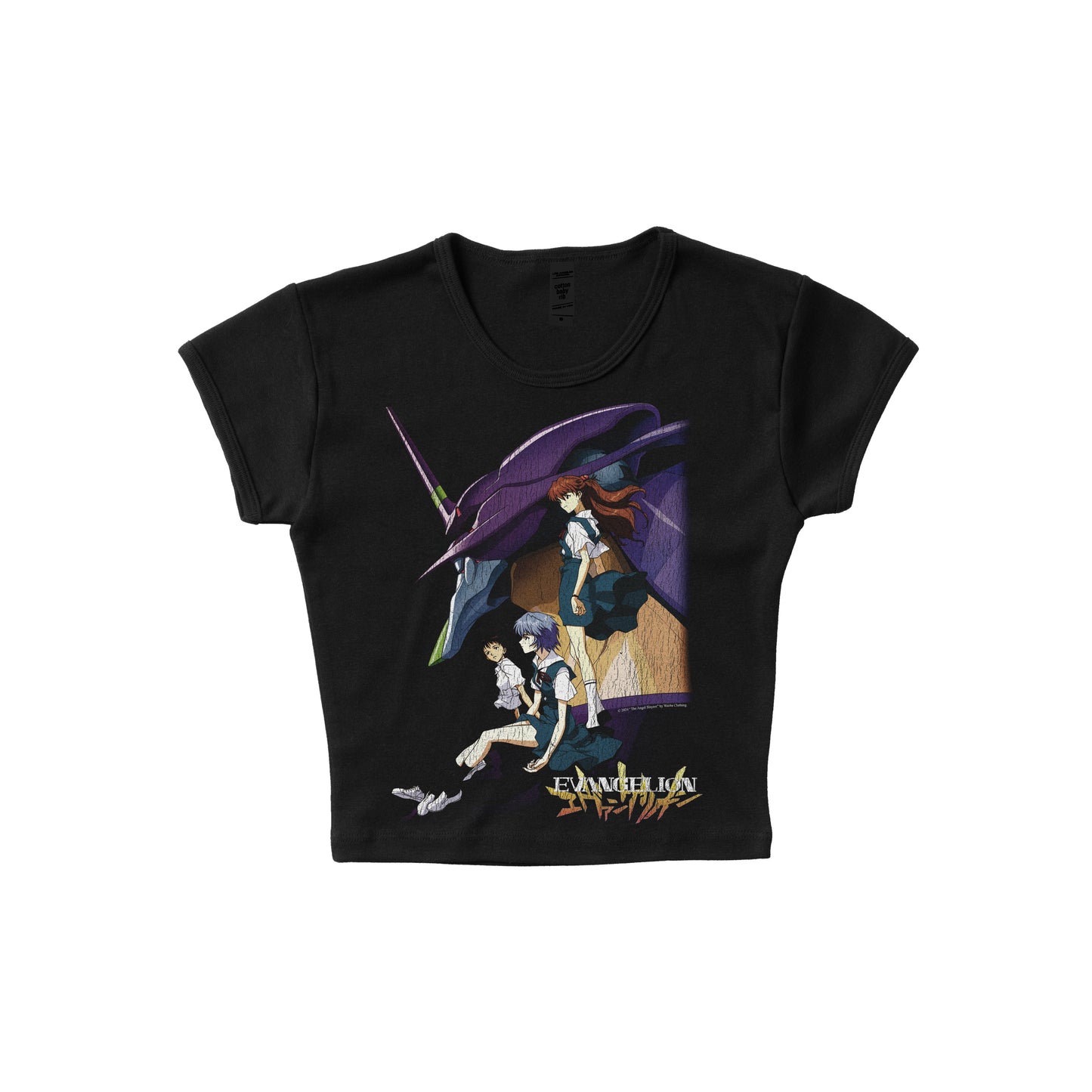 The Angel Slayers Neon Genesis Evangelion - LAA Baby Rib Short Sleeve Raglan